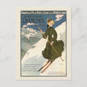 Postal Chamonix Mont Blanc Vintage