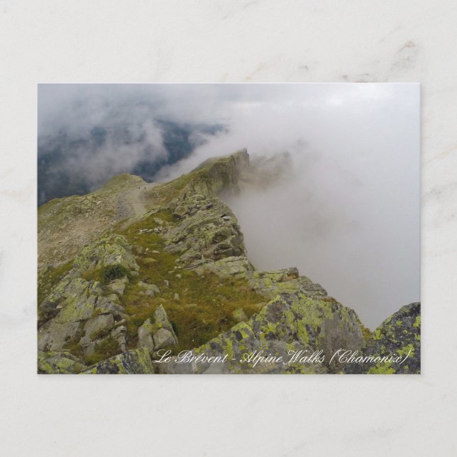 Postal Chamonix, montañas Le Brévent - Francia (Anverso)