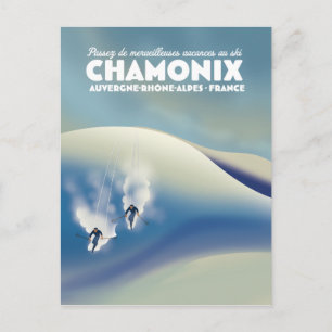 Postal Chamonix - poster de esquí de Auvergne-Rhône-Alpes