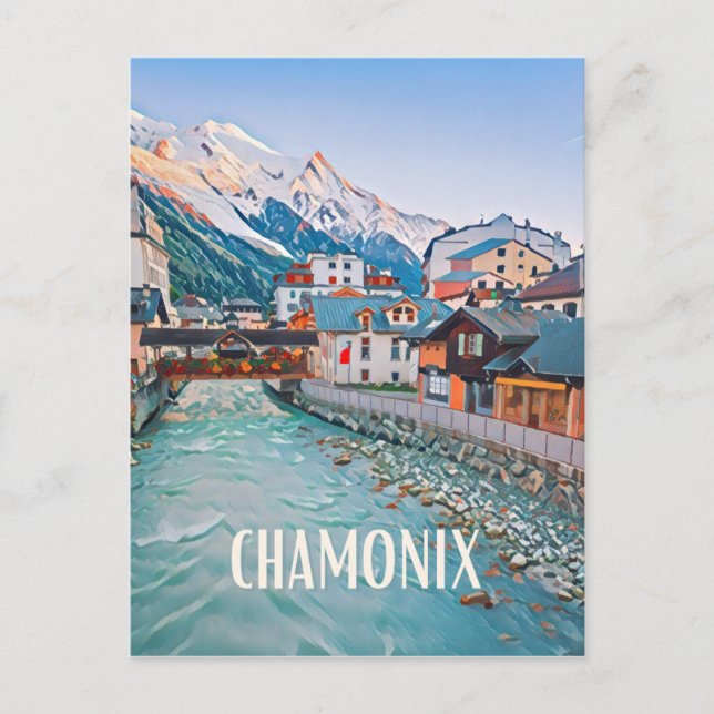 Postal Chamonix Station de ski  (Anverso)