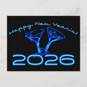 Postal champagne 2026 brindis nye