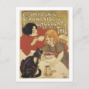 Postal Champagne Francais Chocolats et des Thes Vintage A