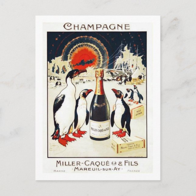Postal Champagne Miller-Caque & Fils (Anverso)