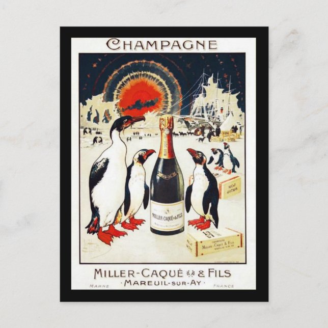 Postal Champagne Miller-Caque & Fils (Anverso)