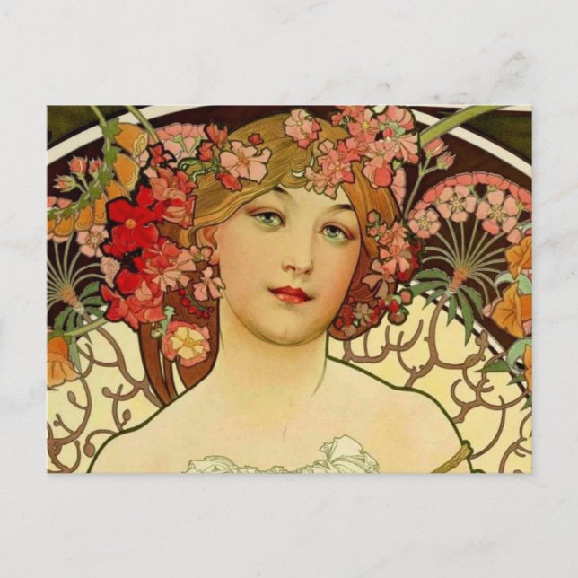 Postal Champagne Woman 1897 - F. Champenois Imprimeur (Anverso)