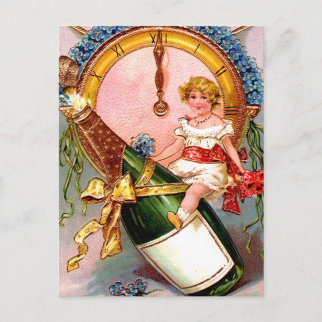 Postal Champán de Año Nuevo (Anverso)