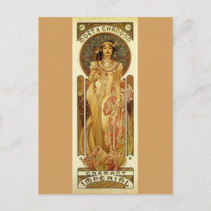 Postal Champán imperial - arte Nouveau