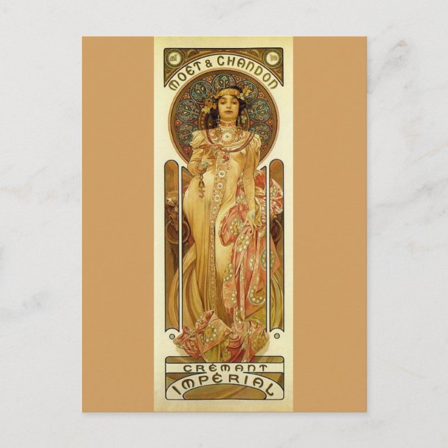 Postal Champán imperial - arte Nouveau (Anverso)
