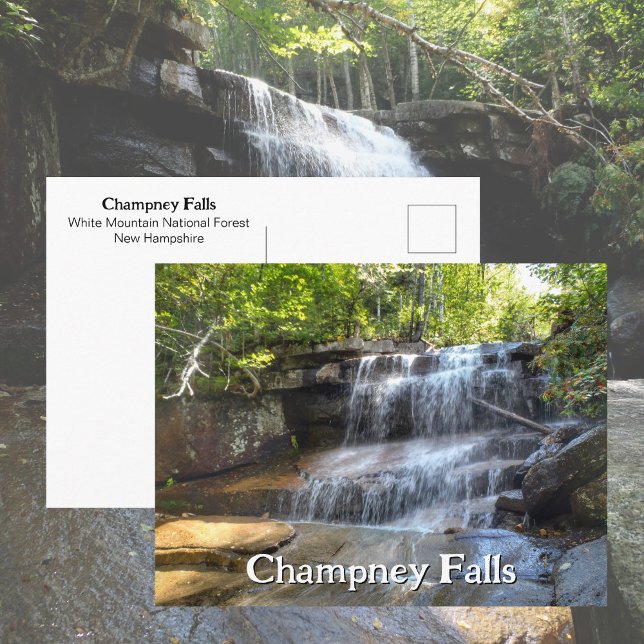 Postal Champney Falls White Mountains Waterfall NH (Subido por el creador)