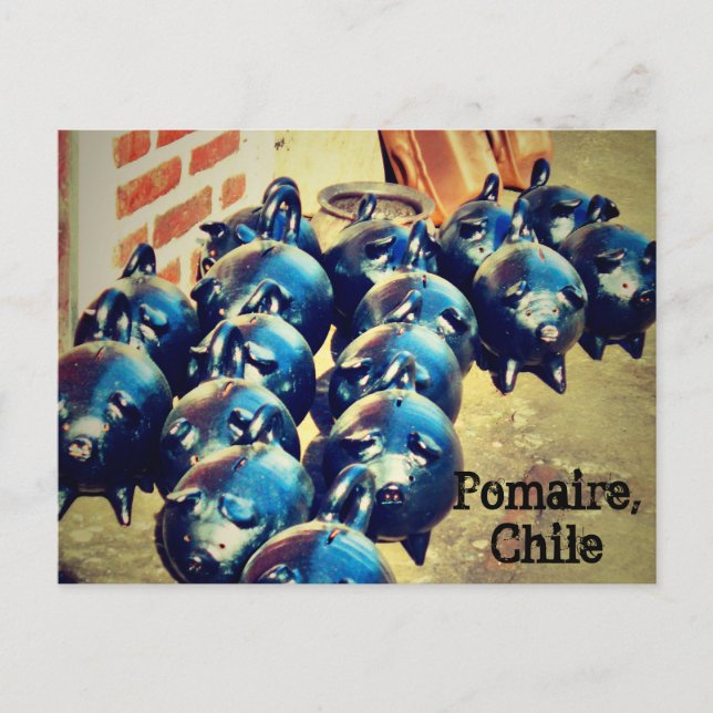 Postal Chanchitos, Pomaire, Chile (Anverso)