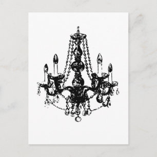 Postal Chandelier Elegance ~ Postcard