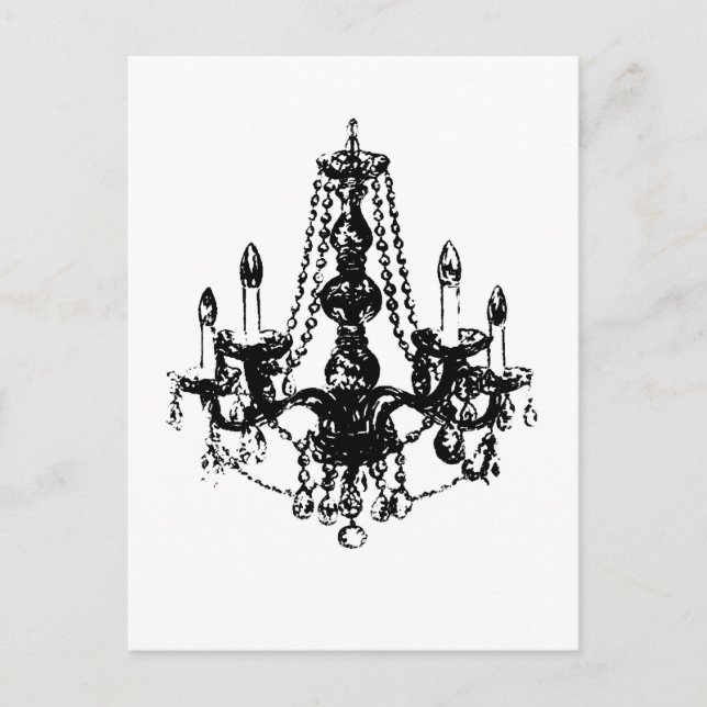 Postal Chandelier Elegance ~ Postcard (Anverso)