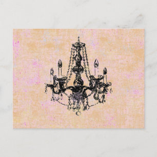 Postal Chandelier Elegance ~ Postcard Vintage French