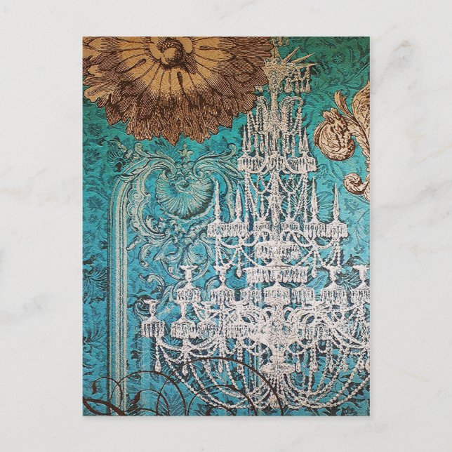 Postal Chandelier Romance ~ Postcard (Anverso)