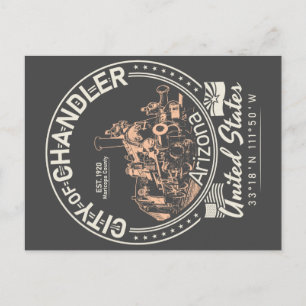 POSTAL CHANDLER ARIZONA - LOCOMOTIVO - FERROCARRIL