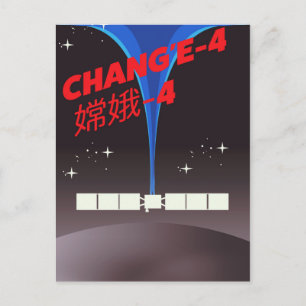 Postal Chang'e-4 Arte espacial de China.