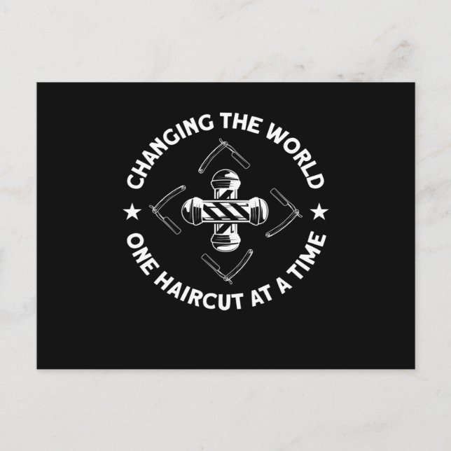 Postal Changing The World Barber Beard (Anverso)