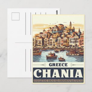 Postal Chania Ciudad Creta Grecia vacaciones