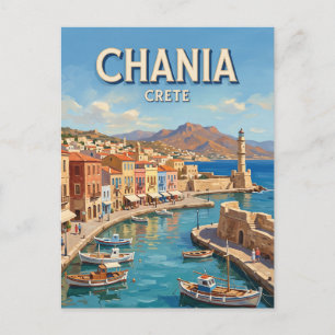 Postal Chania Ciudad Vieja Grecia