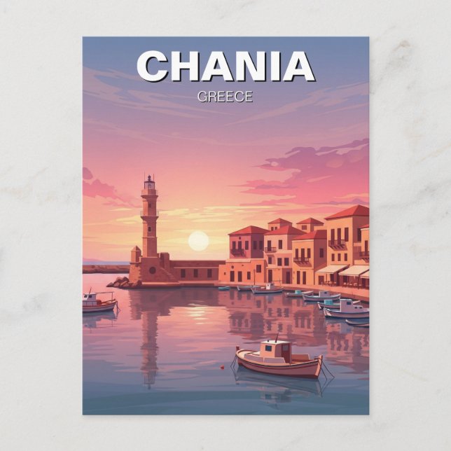 Postal Chania Grecia Travel (Anverso)