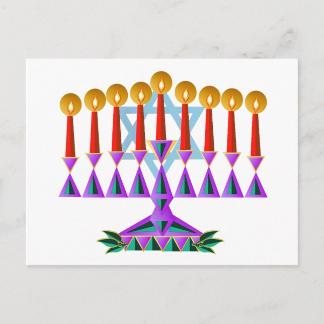 Postal Chanukah (Anverso)