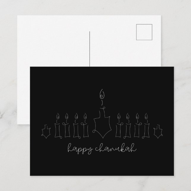 Postal Chanukah Postcard (Anverso / Reverso)