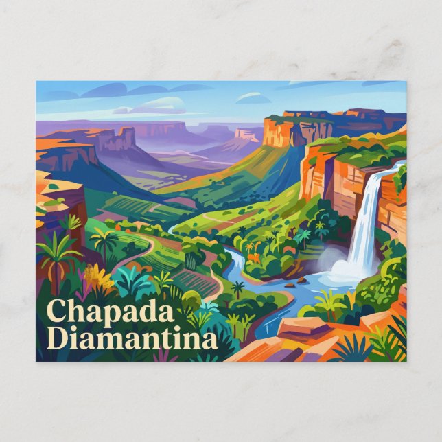 Postal Chapada Diamantina Brasil (Anverso)