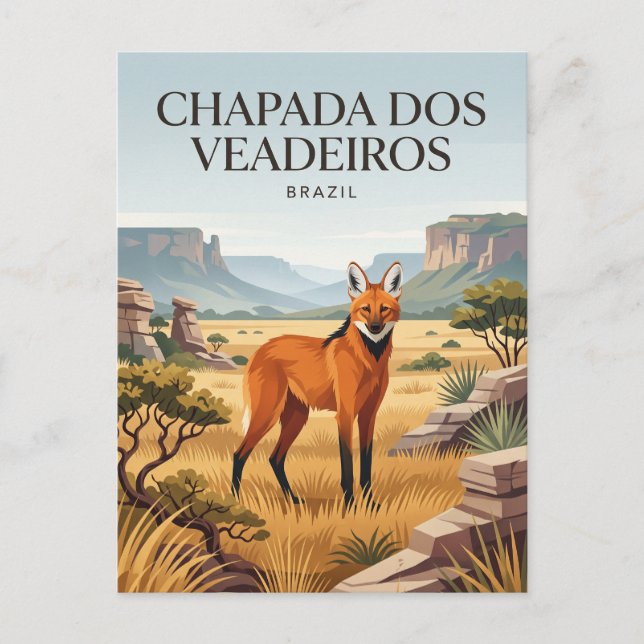 Postal Chapada dos Veadeiros Brasil (Anverso)