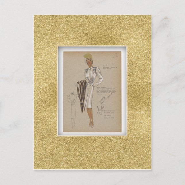 Postal Chaqueta corta de abrigo de abrigo suave de los añ (Anverso)