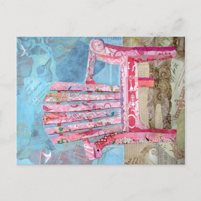 Postal chari rosado - collage (Anverso)