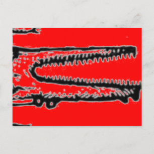 Postal charla de croc rojo