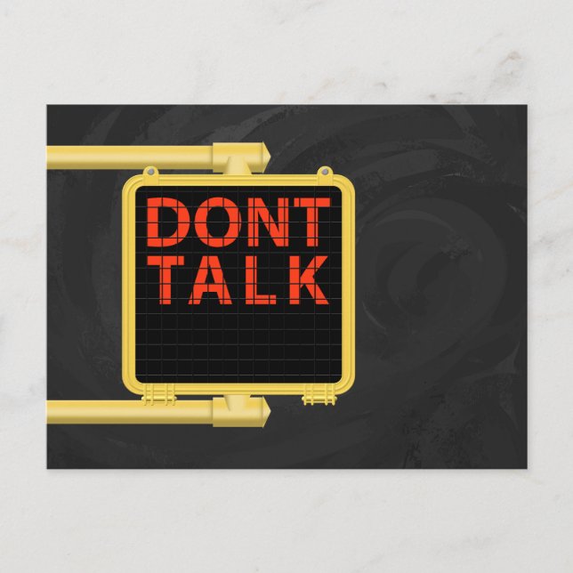 Postal Charla sobre el Rótulo Crosswalk de Nueva York (Anverso)