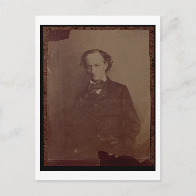 Postal Charles Baudelaire (1820-1867), poeta francés, esc (Anverso)