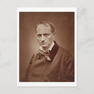 Postal Charles Baudelaire (1821-67), poeta francés, retra