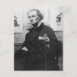 Postal Charles Baudelaire con grabados, c.1863