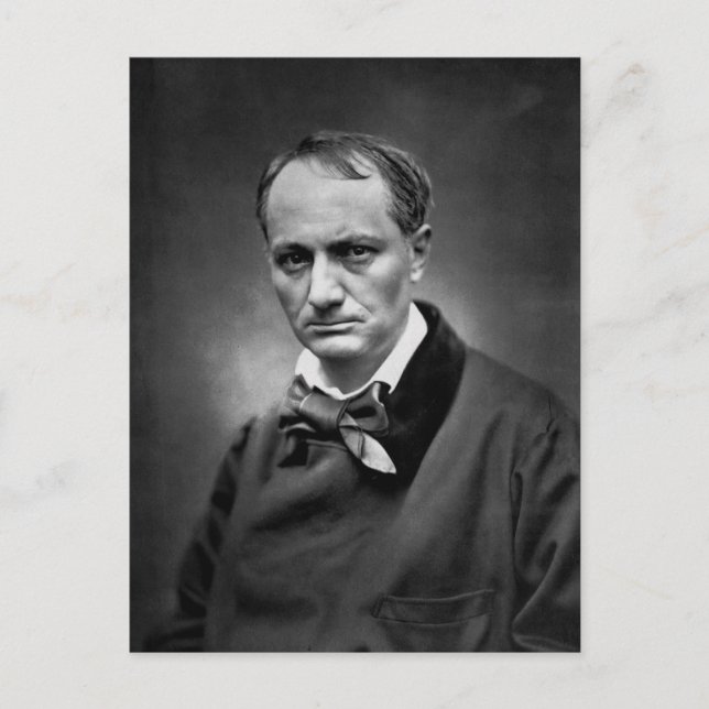 Postal Charles Baudelaire - Foto de época 1878 (Anverso)