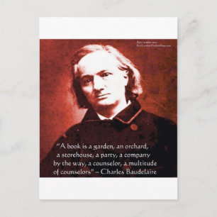Postal Charles Baudelaire "Un libro es" Regalos de citas