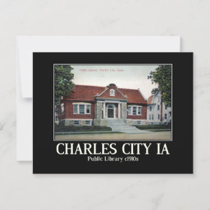 Postal Charles City Iowa, Biblioteca, Inspirado en el Vin