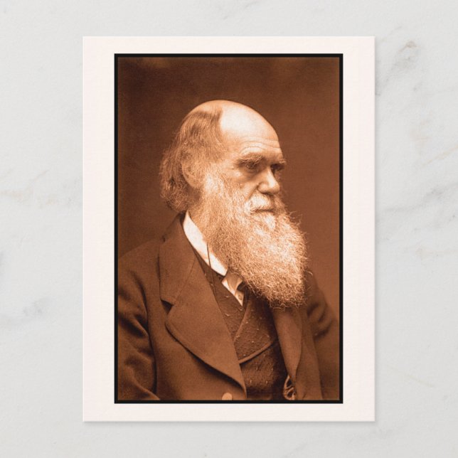 Postal Charles Darwin alrededor de 1874 (Anverso)