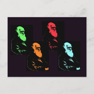 Postal Charles Darwin Collage