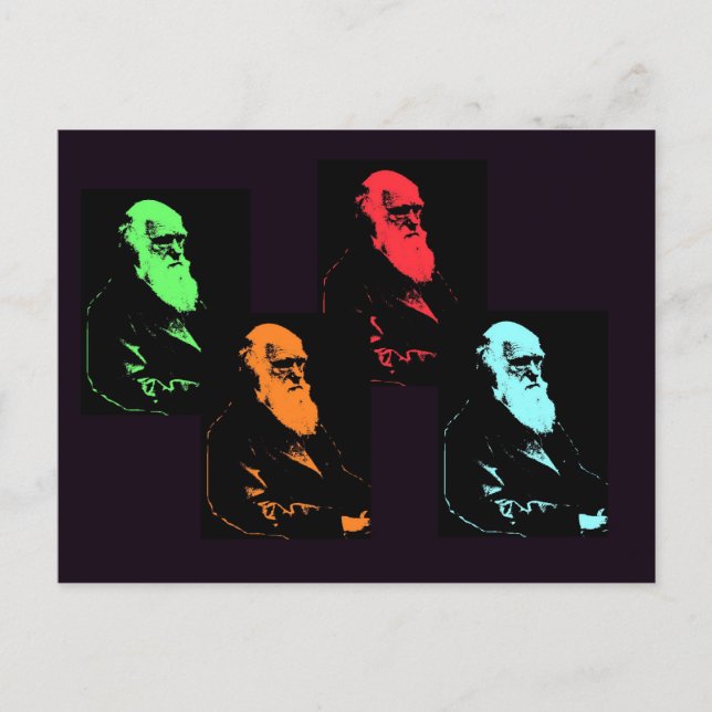 Postal Charles Darwin Collage (Anverso)