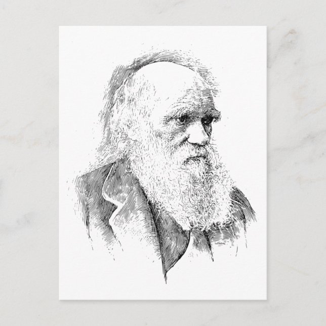 Postal Charles Darwin, el origen de la especie 1872 (Anverso)