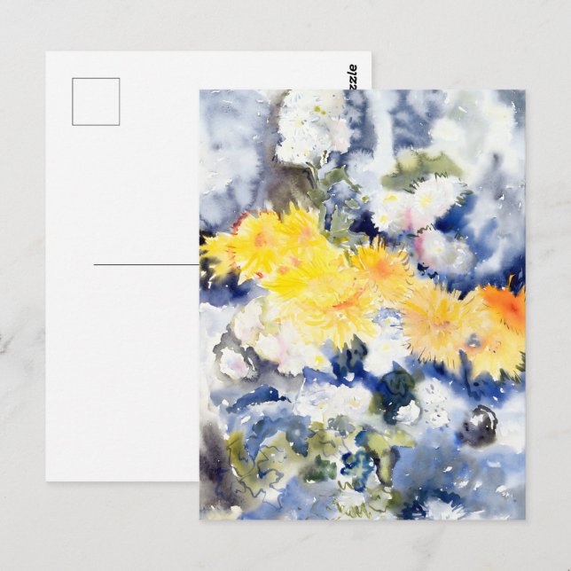 Postal Charles Demuth - Amarillo y Azul (Anverso / Reverso)