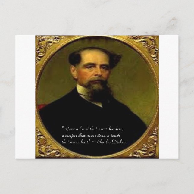 Postal Charles Dickens & Cita Conmovedora (Anverso)