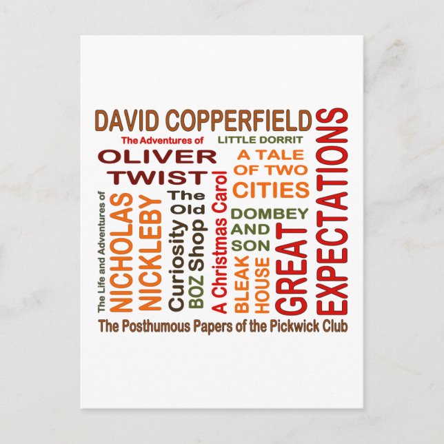 Postal Charles Dickens Novels (Anverso)