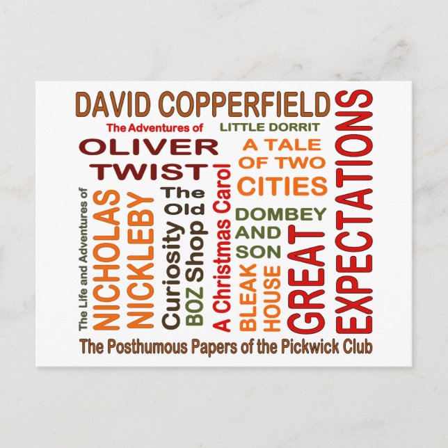 Postal Charles Dickens Novels (Anverso)