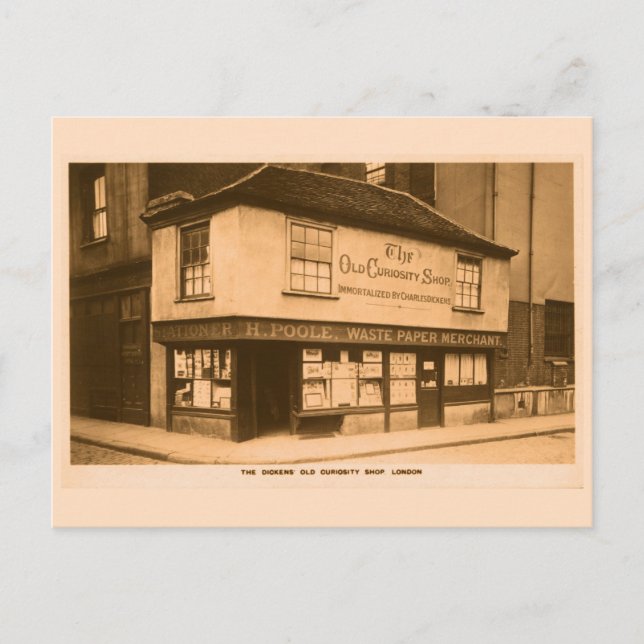 Postal Charles Dickens Old Curiosity Shop Londres (Anverso)