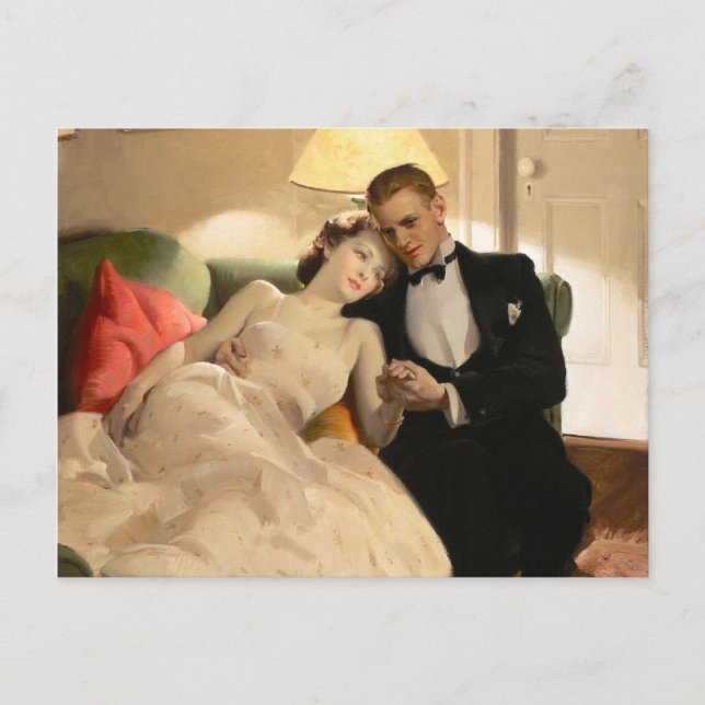 Postal Charles Edward Chambers: Pareja romántica (Anverso)