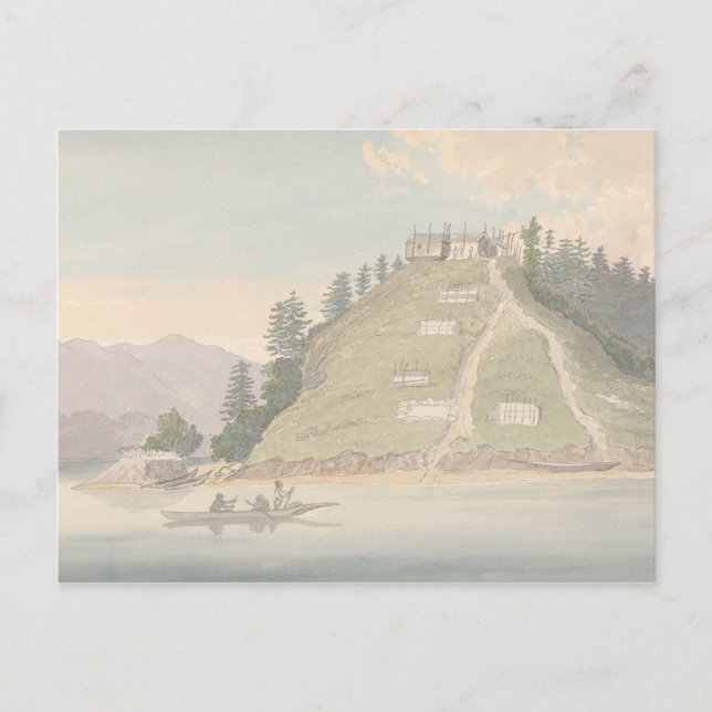 Postal Charles Hamilton Smith - Aldea del Indio Amigable (Anverso)