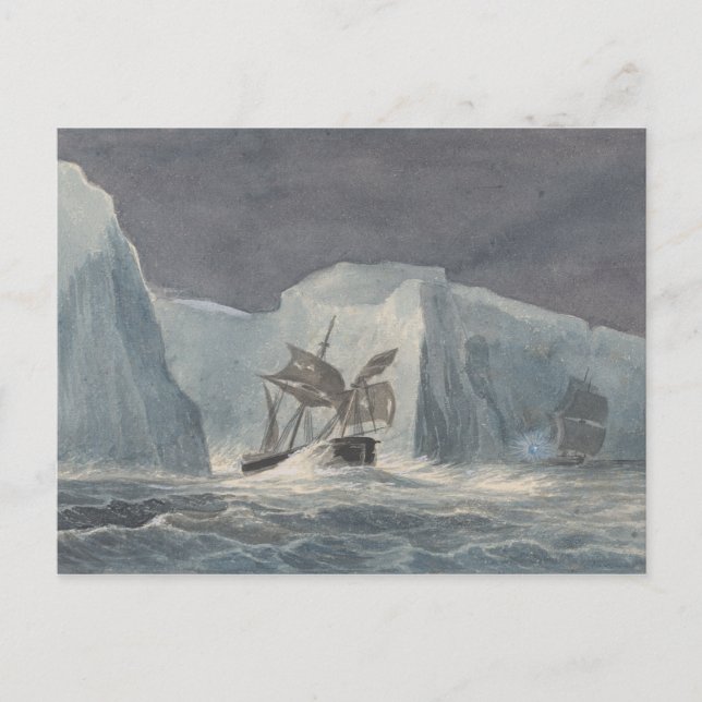 Postal Charles Hamilton Smith - El Erebus Pasando (Anverso)